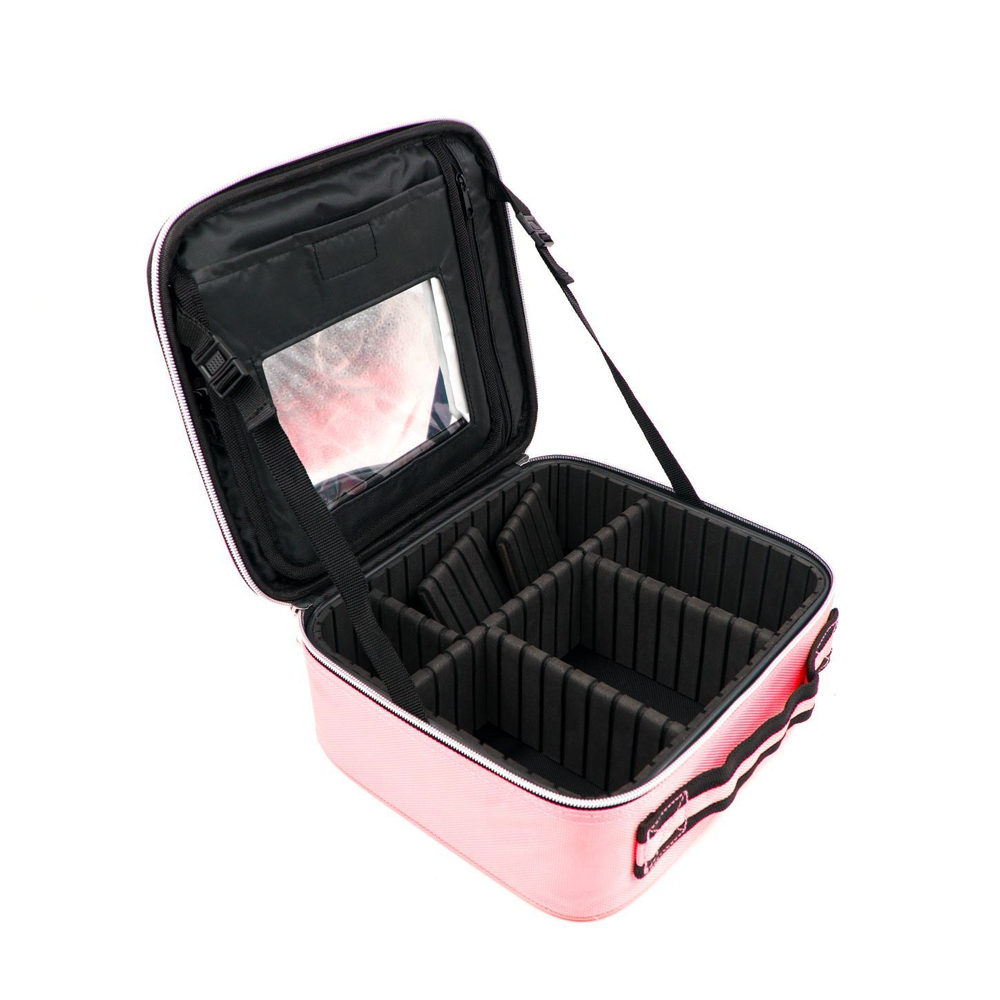 Кейс для мастера малый с зеркалом (26*23*9,5) голубой