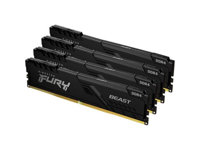 Оперативная память Kingston Fury Beast Black Gaming Memory KF436C17BBK4/32, DDR4 4х 32ГБ 3600 МГц, DIMM, RTL