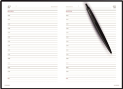 Подарочный набор: Шариковая ручка Parker  Jotter XL SE20 Monochrome в подарочной упаковке, цвет: Black, стержень: Mblue и Ежедневник золотистый недати