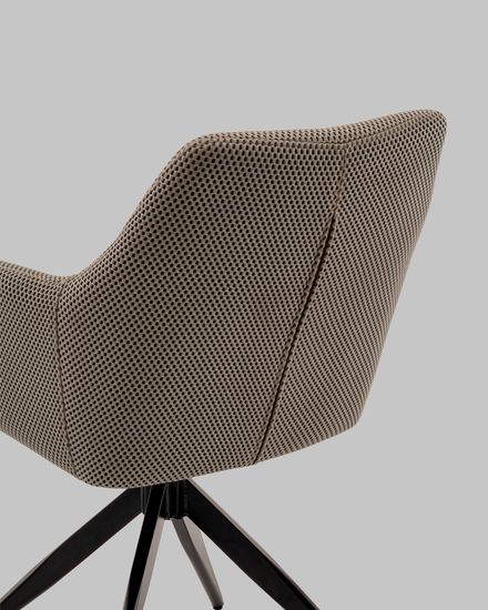 Стул обеденный, крутящийся Enid серо-зеленый ткань Sonic