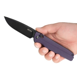 Нож складной SRM 258L-GN Terrier Black Ti (D2, Purple G10)