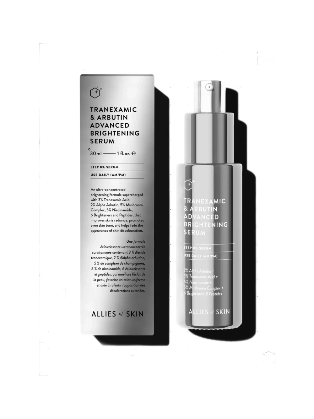 ALLIES OF SKIN Осветляющая сыворотка с транексамовой кислотой и арбутином Tranexamic & Arbutin Advanced Brightening Serum