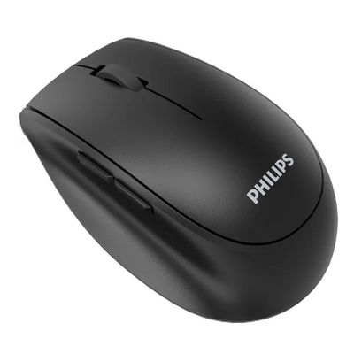 Мышь Philips Беспроводная Мышь SPK7627, 2,4 GHz, Bluetooth 3.0/5.0, 5 кноп., 1600dpi, Аккамулятор, Чёрный
