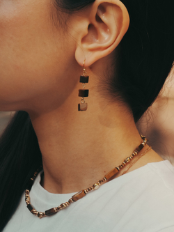 Серьги женские из камня тигровый глаз. Серьги висячие