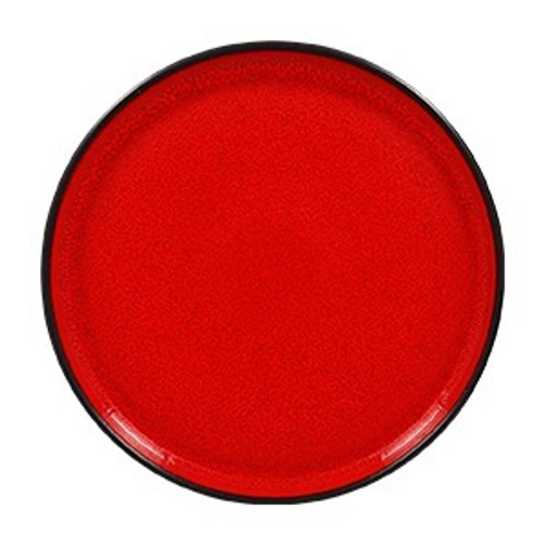 Тарелка плоская с вертикальным боротом 23 см, цвет черный/красный, FIRE, RAK Porcelain