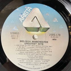 Винтажная виниловая пластинка LP Melissa Manchester Greatest Hits (Japan 1983) (No Obi) Midnight Blue