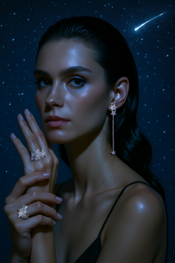 Серебряное кольцо «Млечный путь»