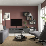 Комбинация для хранения ТВ - IKEA BESTÅ/BESTA, 190x42x240см, серый, БЕСТО ИКЕА