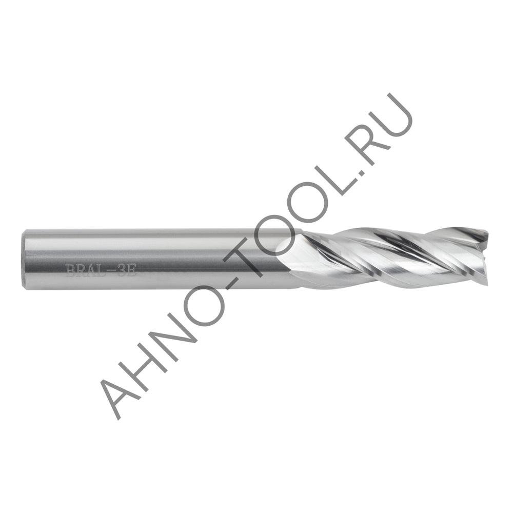 Фреза твердосплавная  16мм (L=100, l=45, хв=16) Z3 45° по алюминию и цвет.металлам BRAL-3E-D16.0 AHN