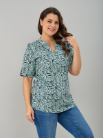 Блузка БЛ-122/шалфей-зебра
