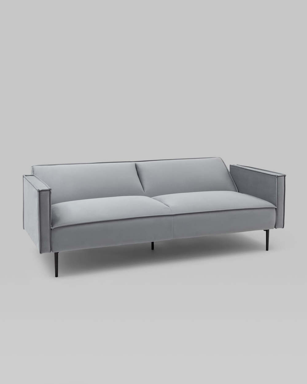 Диван прямой Кассель велюр серый
