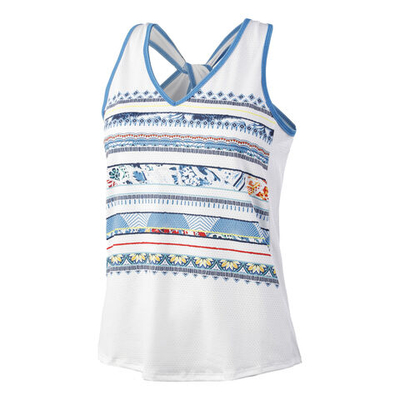 Женская теннисная майка Lucky in Love Aegean Dreams Tank Top Women - White, Multicoloured