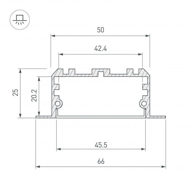 Профиль Arlight KLUS-POWER-W50-FS-2000 ANOD 028919