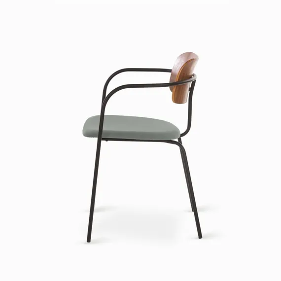 Стул Gronsk, серая обивка, черные ножки