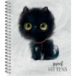 ТЕТРАДЬ ОБЩАЯ 48 ЛИСТОВ НА СПИРАЛИ “Глазастые котики”