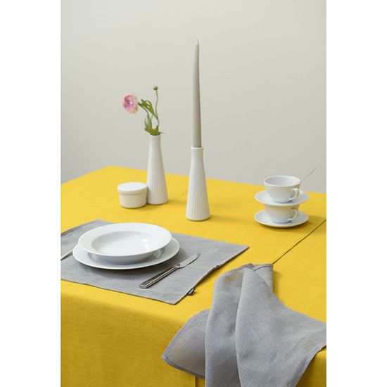 Салфетка сервировочная из стираного льна серого цвета из коллекции essential, 45х45 см