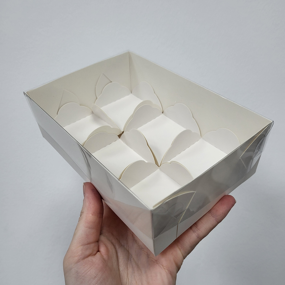 Коробка для моти с пластиковой крышкой на 6 штук 17,5*12*5,5 см