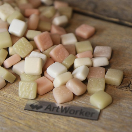 FLORY1260 Vanilla стеклянная мозаика 12х12 мм, 0,6 кг