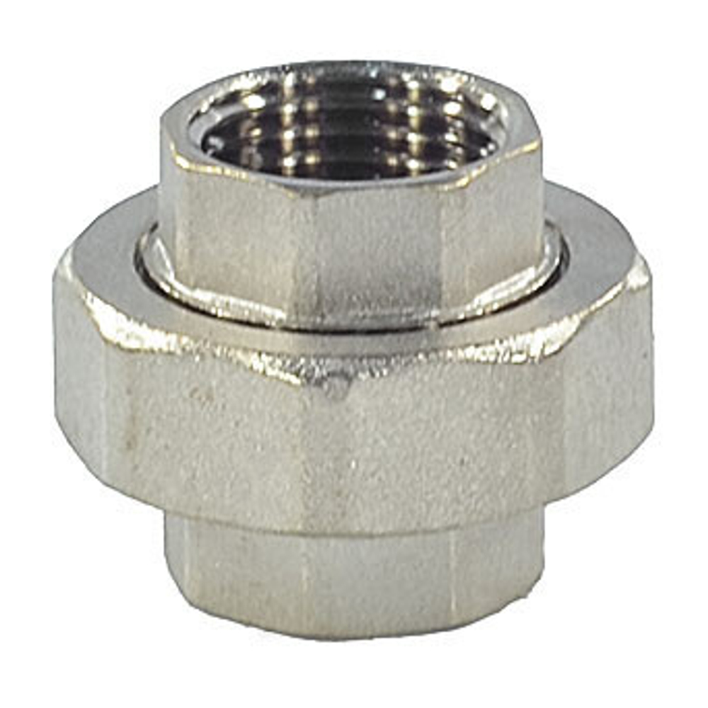 Соединитель латунь никель американка Ду 40 (1 1/2") прямой ВР/ВР SantechSystems