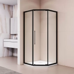 Душевой уголок RGW Passage PA-86B 38088600-14N 100x100 стекло прозрачное/профиль черный матовый