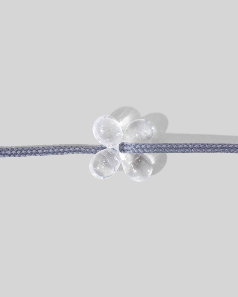 Подвеска на шнурки Glass Flower Clear