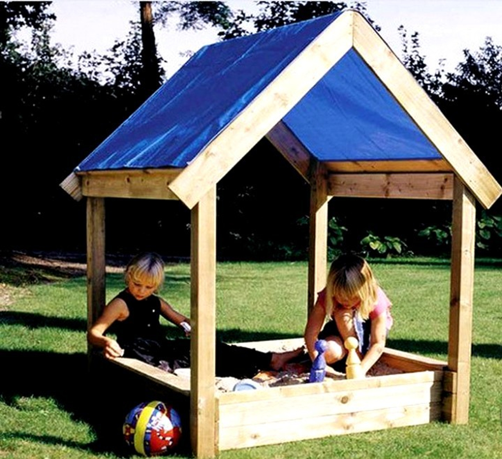 Детская песочница с крышей Домик
