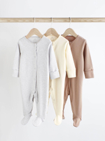 Комбинезон / Cлип для малышей Next 161-767, 3 шт., Серый, Бежевый