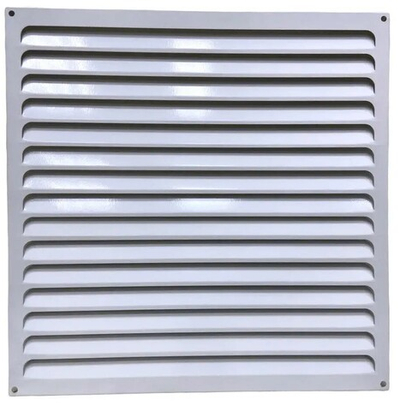 Решетка вентиляционная накладная 350х350 мм металлическая белая