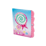 Блокнот 11,0 см * 15,0 см , 7БЦ, Alingar, мат. ламинация, поролон, код. замочек, 50л., линия, "Сладость бирюзовая"