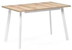 Стол раскладной Колон Лофт 120(160)х75х75 25 мм дуб делано светлый / матовый белый