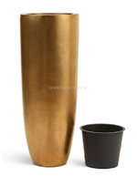 Кашпо TREEZ Effectory - Metal - Высокий конус Giant - Сусальное золото