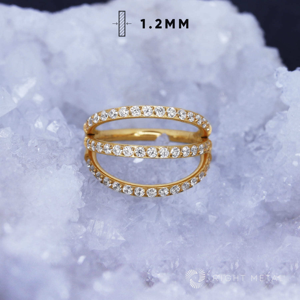 Кликер Triple Crystal PVD Yellow 1.2мм