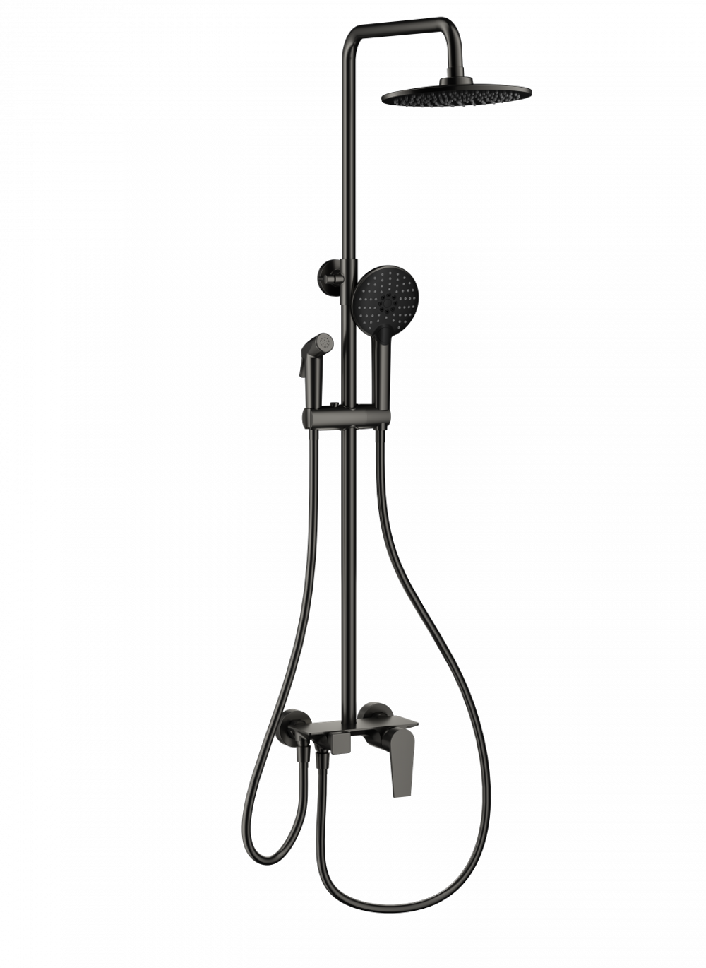 Душевая система с техническим душем WONZON & WOGHAND, Темный графит (WW-A30874-BGG)