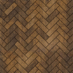 Тротуарная плитка ПАРКЕТ - Листопад гладкий Мокко