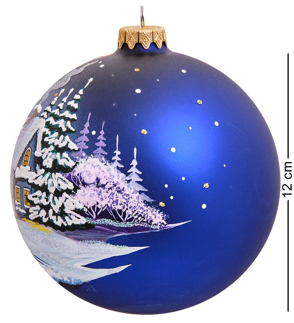 Элита НФШ-1289 Ел.украшение Шар «Зимний пейзаж» 120 мм