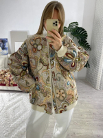 Куртка-бомбер (цвет бежевый)