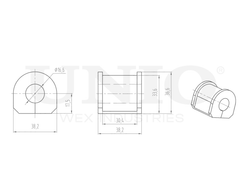 Втулка заднего стабилизатора UNIO RMP-10043