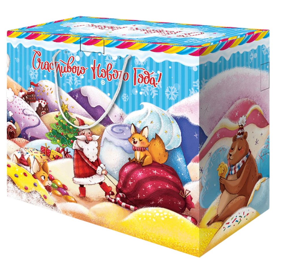 Детский новогодний подарок с символом года "Сладкая страна"