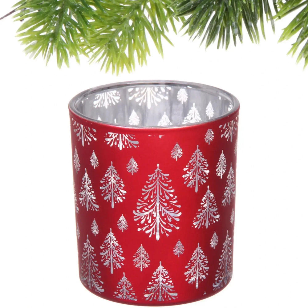 Подсвечник «Сказочная метель» 7*7,8 см, Красный