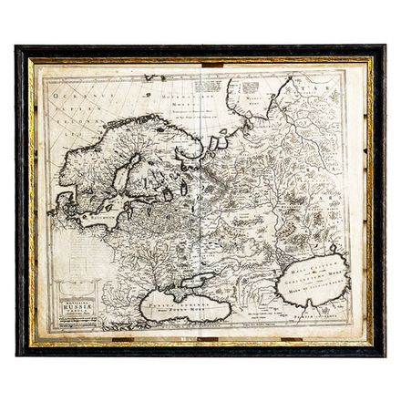 [Редкость] Масса Иcаак. Новейшая карта России (Novissima Russiae tabula). Бумага, офорт. 1638.