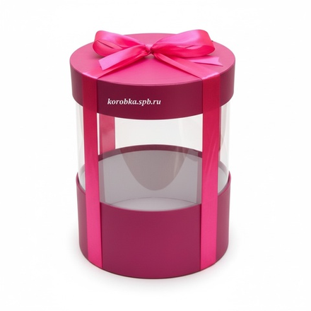 Коробка аквариум 18 см Цвет : Фуксия .