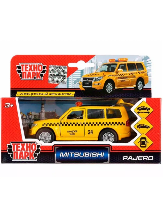 Машинка детская металлическая Mitsubishi Pajero Такси 12 см