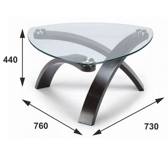 Стол журнальный Гурон 3 венге структура