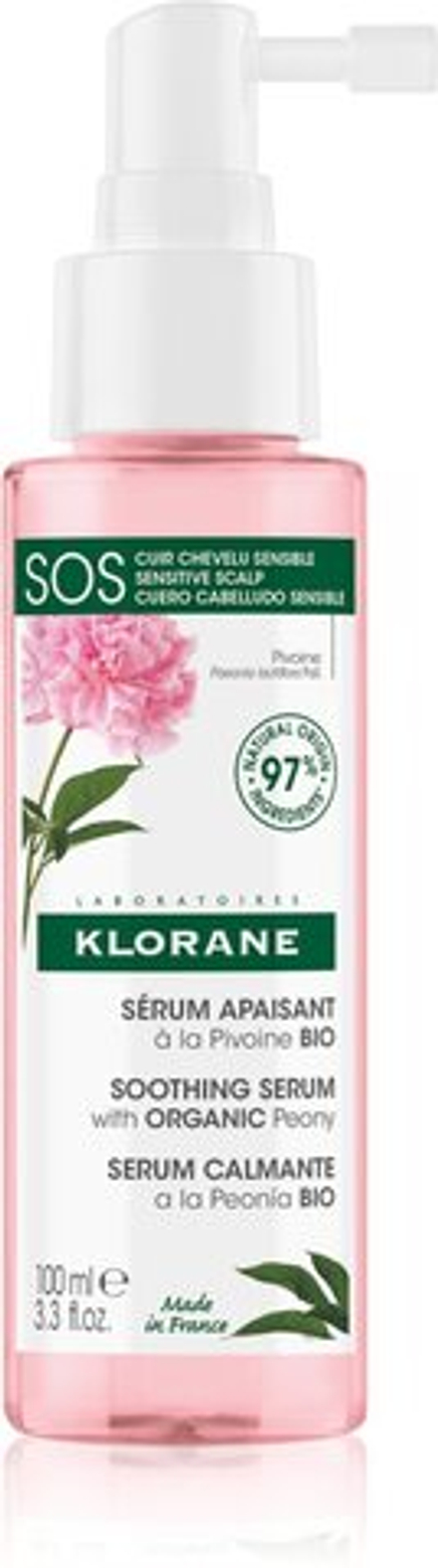 Klorane Peony - успокаивающая сыворотка для чувствительной и раздраженной кожи головы /   100  ml  / GTIN 3282770147797