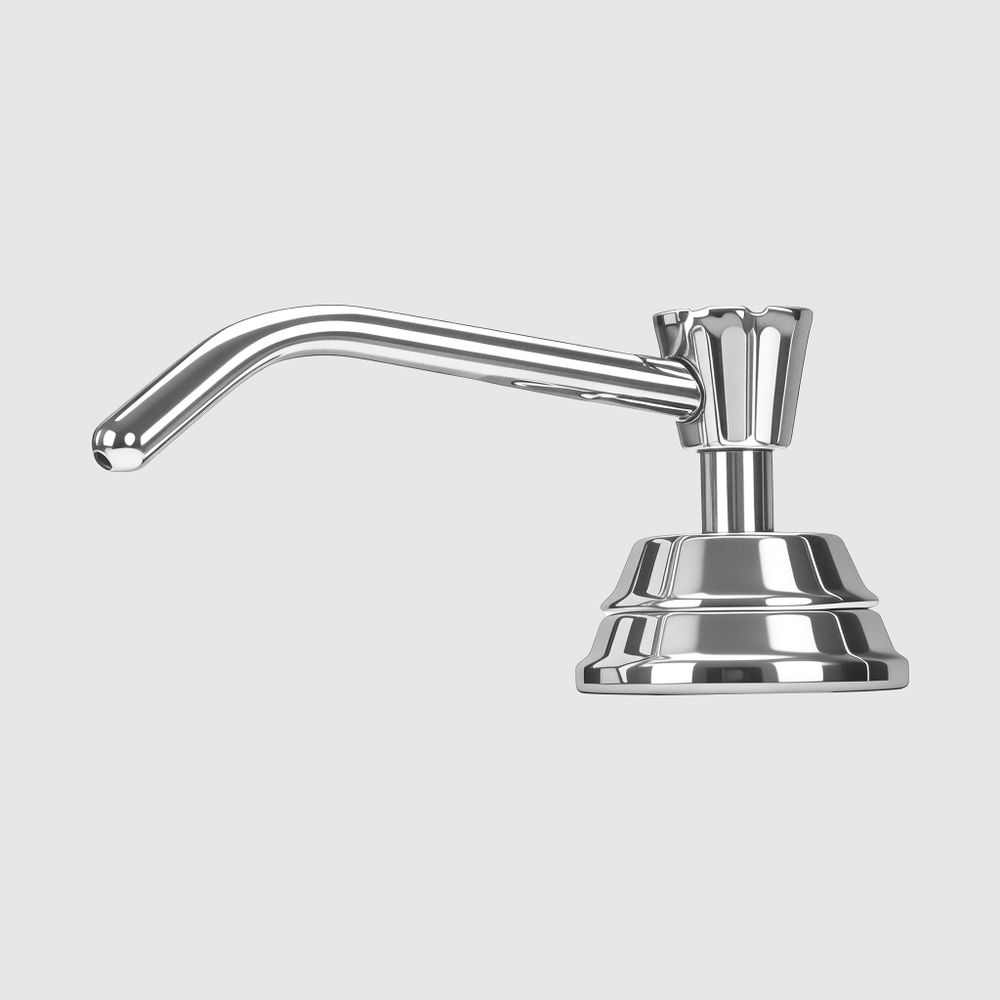 Диспенсер для мыла с кнопкой встраиваемый в столешницу 500 мл. нерж. сталь NOFER 03100.B глянцевый