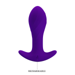 Фиолетовая анальная вибропробка 10,4см для ношения Pretty Love Morton Anal Butt Plug BI-040067-1