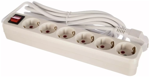 502-0600-0605 Удлинитель с/з на 6 вход. 5м с выкл.