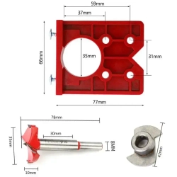 35 мм ,набор направляющих для дверных петель, Мебельный шаблон для разметки фасадных петель