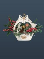 Новогодняя композиция с игрушками