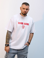Футболка оверсайз унисекс " MARI ASSR" белый